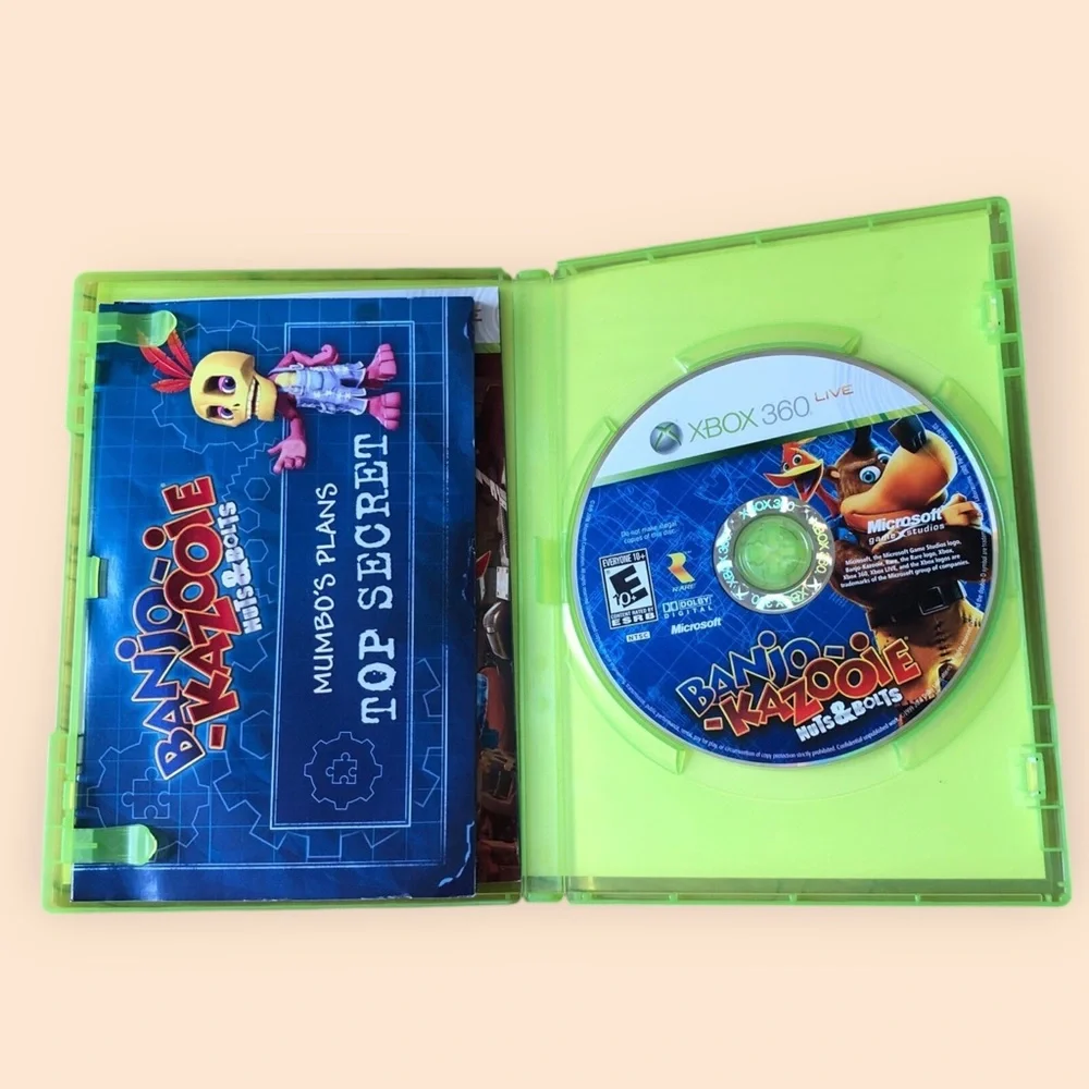 Banjo Kazooie Nuts & Bolts XBOX 360 Video Game Cartoon Comic Rated Everyone